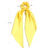 SUSULU Hair Scarf Scrunchies for Women Long Tail Bowknot Hair Elastic Ties Satin Ribbon Hair Bands Ponytail Holders Hair Accessories Pack of 16pcs Solid Colors