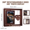 Vetbuosa Wedding Gifts for Bride & Groom, Mr and Mrs Gifts - 4x6 Rotating Wedding Picture Frame, Wedding Gifts for Couple, Bride to Be Bridal Shower Wedding Gifts for Couple Unique 2023, Sturdy Wood