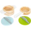 small foot wooden toys- Premium 15 Piece Kitchen Playset- Cooking and Dining Set Includes Pots, Plates and Utensils- Ideal for Toddlers 2+, Multi, (11098)