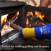 RAPICCA Welding Gloves Fire Heat Resistant: Blue 16IN 932℉ - Fireproof Leather For Stick Mig Flux-Core Welder Forge Blacksmith Fireplace Wood Stove Fire Pit Furnace Handling Dry ice - One Size
