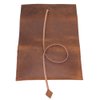 Boshiho Genuine Leather Roll Up Tobacco Pouch with Rolling Tip Paper Holder Slot (Brown (S))