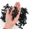 ASUNFO 200 Pcs Snap Hair Clips Small Mini Metal Barrettes Hair Pins Hair Accessories for Women Girls Black 30mm