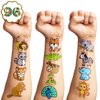 Zoo Temporary Tattoos (8 Sheets 97PCS) Jungles Party Decorations Supplies Favors Safari Animals Theme Birthday Cute Stickers Christmas Gifts for Boys Girls Class School Prizes Carnival