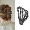 Decorniqu Hand Metal Hair Claw Clips Alloy 1Pcs Halloween Hair Jewelry Women Girls Hair Accessories for Thick Hair(Gunmetal Black)