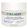 Enough Collagen Soft Milky Moisture Cleansing & Massage Cream, Deep Hydrating Face Cleanser and Makeup Remover, Korean Skincare for All Skin Types, 10.58 oz (300g)