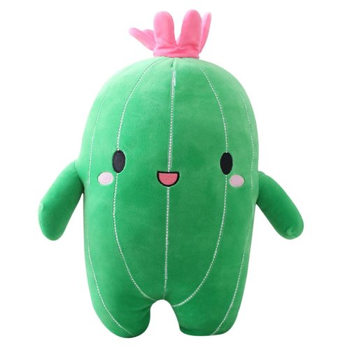 NatureMan Cactus Stuffed Plant Plush Toy with Smile Face Super Cute Soft Cactus Plush Pillow Creative Plush Plant Cactus Decoration Great Birthday Gift for Kids Girls Boys (Small)