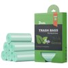 Small Trash Bags, 2.6 Gallon Compostable Trash Bags Bathroom Wastebasket Can Liners , 125 Count (Pack of 1) Mini Compost Trash Bags For Bedroom Office Fit 10 Liter ,Green