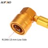 Aupoko R134A AC Refrigerant Charge Hose Kit, 1/2’’ Self-Sealing Valve Can, and Recharge Hose with Pressure Gauge, Fits for Car AC Air Conditioning Refrigerant