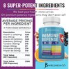 JB WELLNESS CO Immune Support 8 in 1 Capsules - Zinc Supplement, Vitamin D3 5000 IU, Vitamin C 1000MG and Elderberry - Immune Booster Ginger Root, and Turmeric - [2-Pack]