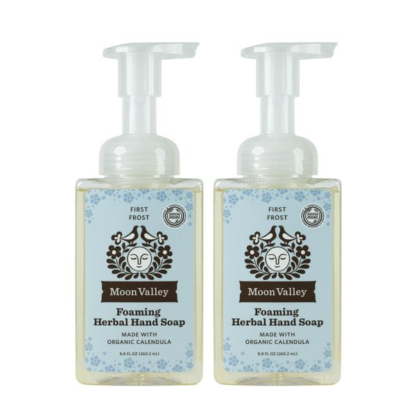 Moon Valley Herbal Foaming Hand Soap, Vegan (First Frost, Recyclable Bottle)