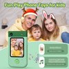 Kids Phone,Kids Smart Phone for Boys with Music Player Dual Camera Puzzle Games Story Dream Machine Phone Touchscreen Learning Toys Christmas Birthday Gifts for age3-10 Boys with 32G SD Card