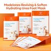modelones 6 Pairs Hydrating Foot Mask for Dry Cracked Feet, Deep Moisturizing with Urea + Coconut Oil + Hyaluronic Acid+ Vitamin E, Foot Care for Women and Men, Soft Smooth Feet