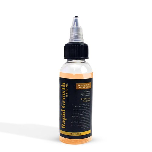 Rapid Growth Hair Oil| Premium infused| top 24 Organic Herbal Blends| Argan| Rosemary| Fenugreek| Saw Palmetto| Ginseng| Castor Oil (1.5oz (50ml))