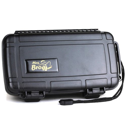 Mrs. Brog Cigar Humidor, Airtight & Durable Waterproof Travel Humidor Case Holds Up to 5 Cigars - Waterproof Humidor Cigar Box