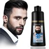 3-in-1 Instant Gray Darkening Shampoo for Men - Simpler Mustache & Facial Hair Color with Plant Extract in 10 Minutes