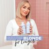Lee Stafford Blue Toning Hair Mask | Bleach Blonde Ice White Collection - Best Conditioning Mask, Corrects Brassy & Orange Tones, Great for HIghlighted, Cool Hair, 6.7 Fl Oz