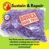 Bonka Bird Toys Colored Crinkle Shred Paper Chew Forage Nesting Treat Natural Multi-Use Craft Part Projects Cockatiels Parakeets Conures Amazons and Other Similar Birds (Purple)