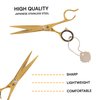 Sightwing Modern Hair Shears - 6.5 Inch Cutting Scissors Premium with Leather Case and cushioned grips Attractive Razor Edge Blade Professional for Women Men, Gold