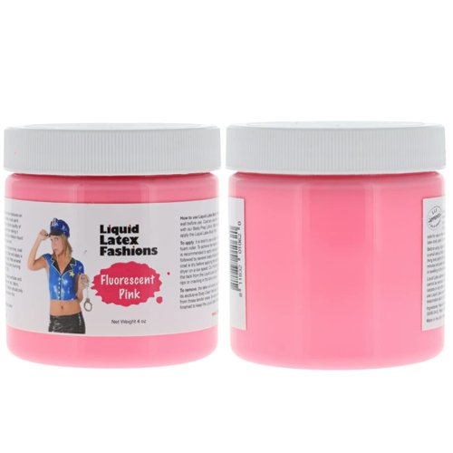 Fluorescent Pink 4 Oz - Liquid Latex Body Paint, Ammonia Free No Odor, Easy On and Off, Cosplay Makeup, Creates Professional Monster, Zombie Arts