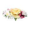 Leadigol Silk Flower Hair Comb Elegant Temperament Women Hair Comb Gift Hair Ornaments Korean Hairpin