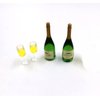 Fateanuki Doll House Furnitures Champagne Glasses Set Miniature Dollhouse Toy Kitchen Wine Cabinet Decoration Accessories 1 12 Scale