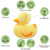 CaaOcho Pure Natural Rubber Bath Toy - Rubber Ducky Lily The Duck Baby Toy - Hole Free Bath Toys, BPA Free Bath Toys for Infants, Without Holes Sealed Natural Rubber Baby Toy