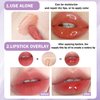 QIUFSSE Korean Clear Lip Oil Tinted Lip Plumper Gloss for Women Big Brush Head Hydrating Lip Glow Oil for Lip Care and Dry Lips - 05 Smoke Gray Pink