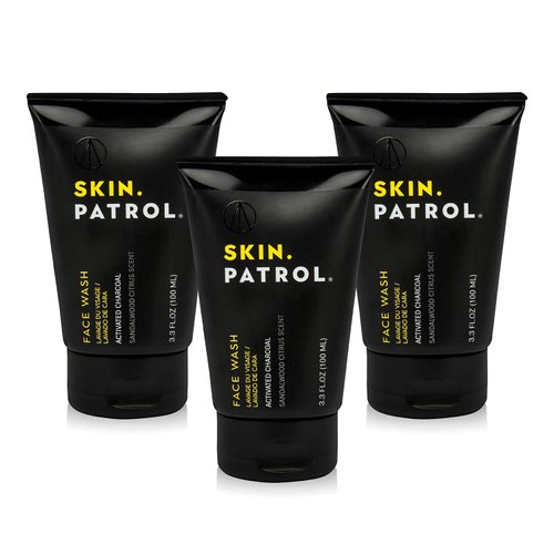 Skin Patrol Activated Charcoal Face Wash - Sulfate-Free - Pack of 3
