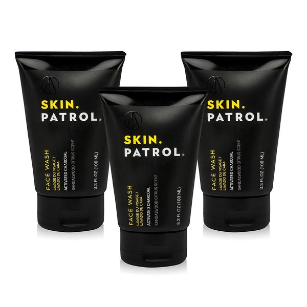 Skin Patrol Activated Charcoal Face Wash - Sulfate-Free - Pack of 3