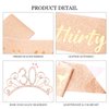 YARIEW 30th Birthday Decorations 30th Birthday Headband + 30 Talk Thirty To Me Birthday Sash + Pearl Pin Set, 30th Birthday Sash and Tiara for Women, 30th Birthday Gifts for Women