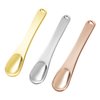 LJHYSD 3 Pack Metal Cosmetic Spatulas,Mini Makeup Spoon,Eye Cream Applicator,Facial Cream Mask Scoop Tool,Beauty Spatulas for Facial Cosmetic Face Mask(Gold, Silver, Rose Gold)
