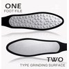GABOX Double Sided Stainless Steel Professional Foot File - Callus Remover for Feet - Heel Scrubber Dead Skin Exfoliator - Feet SPA Pedicure Tool for Men & Women - Removedor de Callos en Los Pies