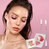 4 Pcs Makeup Mixing Palette Tray Set, Makeup Foundation Palette and Makeup Spatula, Stainless Steel Cosmetic Makeup Palette Tray, Foundation Mixing Palette, Incl 2 x Mixing Foundation Spatula