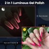 YTD Likomey Glow in the Dark Gel Nail Polish,1 Pcs 15ml Neon Pink Luminous Glow Effect Gel Polish, Fluorescent Bright Manicure Spring UV Nail Gel Varnish,YG06