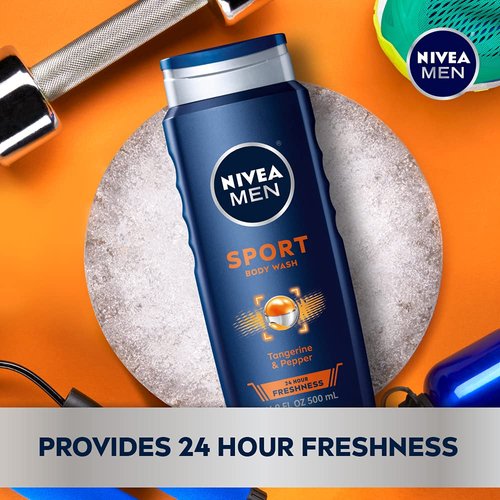 Nivea Men Sport Body Wash, Aloe & Citrus, 16.9 Fl Oz