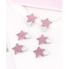 Wecoe 6pcs Pink Star Hair Clips Sparkly Rhinestone Alligator Hair Clips Kids Baby Toddler Little Girls Cute Bling Decorative Hair Clips Y2k Short Hair Braiding Hair Accessories for Women Girls Gift