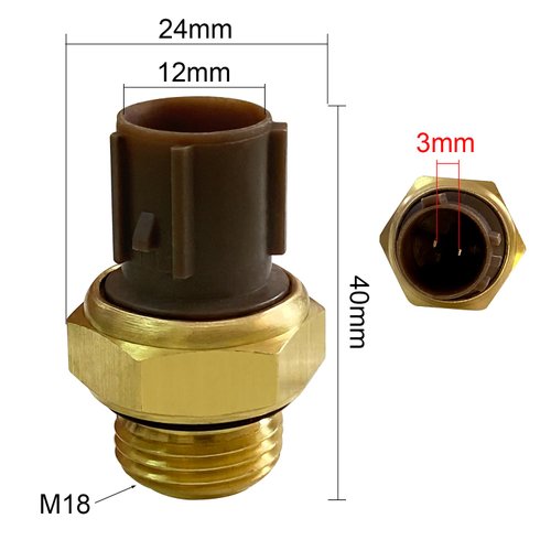 PENGDE Engine Water Temperature Sensor，Radiator Coolant Fan Switch 37760-P00-003 Replacement for Honda Civic CR-V Acura Accord Odyssey