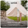 Sonisk Pulse | Battery Powered Electric Toothbrush | Sonic Technology | 1x Battery, 2X Brush Heads, 1x Travel Case Included | 31,000 Strokes Per Minute | Portable Size | Rose Gold