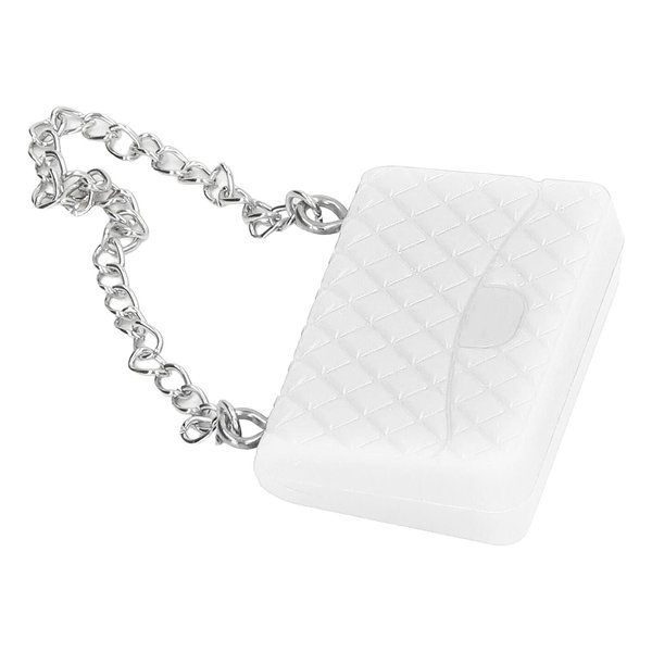 Doll Handbag, Doll Handbag Miniature Dollhouse Bag Props Decorations for 1:12 Doll House (White)