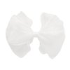 HAIRBOWS Girls' Organza with Trimmed Edge Bow with a Knot Wrap Center on a Clip, Hair Clip for Girls,Teens, and Women, 5 Inch Bow, White