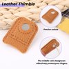 8 Pcs Sewing Thimble with Storage Box, Finger Protector, Finger Tips, Leather Thimble, Adjustable Metal Sewing, Thimble Rings, Rubber Thimble, Finger Protector Coin Thimble