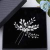 Barode Bride Wedding Hair Pins Crystal Clips Flower Headpieces Pearl Rhinestone Hair Accessories for Women and Girls (Pack of 1)