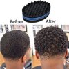 Black Magic Barber Sponge Brush Curl Twist Hair Sponge Big Holes Double-Sided Comb Twist Hair Wave Brush Afro Curling Coil Care Tool Dreads Locking Suitable For Curly Hair Brushes Styling Tools