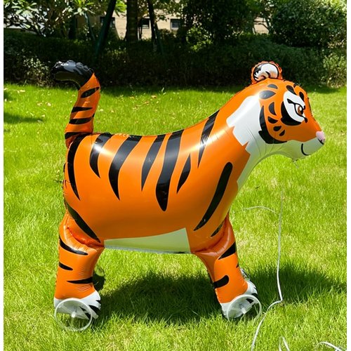 Tiger Walking on Wheels Animal Balloons Pet Balloons Farm Animal Balloon Children Toys,Jungle Safari Animal Theme Kids Baby Gift Birthday Party Supplies Decorations (Tiger on Wheels)