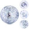 Hsei 3 Pcs Inflatable Beach Ball Glitter Beach Ball Christmas Swimming Pool Balls Floatable Confetti Ball Christmas Outdoor Decor for Beach Party Xmas Party Favor(Silver)