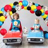 147 Pieces Theme Balloon Decorations Arch Garland Kit Include Blue Red Yellow Black Balloons with Confetti Balloons and Roll Tape for Kids Birthday Party Supplies