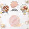10pcs Powder Puff Cotton Cosmetic Powder Makeup Puffs Pads with Ribbon Face Powder Puffs for Loose and Foundation 2.36 inch. (Beige)