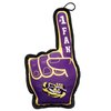 Pets First NCAA LSU Tigers #1 Fan Toy. Best Sports Dog Toy with Double Stitched Trim and Tough Nylon Material Filled with Chewable Polyfil and Inner Squeaker