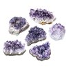 CrystalTears Amethyst Crystal Geode Cluster Raw Amethyst Rock Quartz Healing Crystals Druzy Geode Mineral Specimen Gemstone for Meditation Reiki Healing Home Decor 0.18-0.33 lb Christmas Gift