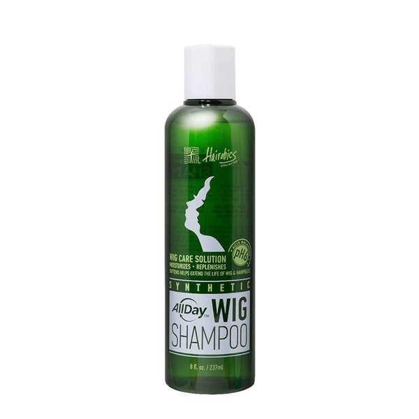 AllDay Locks Synthetic Wig Shampoo | Revitalizes and Refreshes | Cleanses & Extends Lifespan of Wigs & Hairpieces | Soft & Fresh Feeling, Grape Scent | 8 oz
